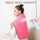 Deepsoon Heating Pad,Electric Heating Pads for Back,Neck,Moist Heating Pad for Abdomen Shoulder Knee Legs,Dry/Moist Heat&Auto Shut Off,Mother's Day Birthday for Men and Women,Fuchsia,24x20 Inch