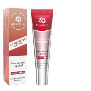 UNA GELLA UV Gel Nail Glue 20ml for Nails Tips, Super Strong Solid Glue Gel U V/LED Lamp Curing Required for Fake Acrylic Nail Tips, Press On Nails Art Extension