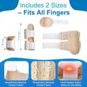 Finger Splints (4 Pcs)  2 Large and 2 Small Splints with Metal Support for Arthritis, Trigger Finger Relief, and Sprain Recovery for Middle, Index, Ring, and Pinky Fingers (Beige)