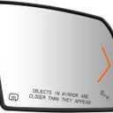 Passenger Side Heated Turn Signal And Blind Spot Detection Mirror Glass Replacement For 2008-2017 Toyota Sequoia 2007-2020 Toyota Tundra - Side Mirror With Rear Holder