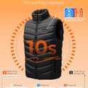 Puffer Classic Heated Vest for Men Women, 3 Heating Levels 12 Heating Zones, USB Electric Heated Vest for Outdoor Motorcycle Camping Fishing Skiing Cycling Hunting Golf, Size XL (Not Included Battery) (Black, XXL)