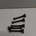 HOMOTEK 12 Pack Black Spring Door Stops,3-1/8" Heavy Duty - Flexible Door Stopper with Low Mounted Black Rubber Bumper Tips