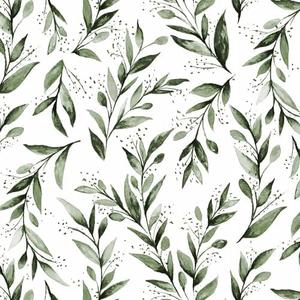 Livebor Green Leaf Wallpaper Peel and Stick Olive Leaf Contact Paper 17.7inch x 118.1inch Green Peel and Stick Wallpaper Modern Farmhouse Wall Paper for Bathroom Neutral Sage Decorative Vinyl