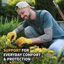 CAMBIVO 2 Pack Elbow Brace for Women and Men, Elbow Compression Sleeve for Tendonitis, Golf Elbow, Tennis Elbow, Arthritis, Bursitis, Weightlifting, and Basketball (Large, Grey)