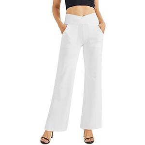 G4Free Wide Leg Pants for Women Loose Yoga Pants with Pockets Petite/Regular/Tall Stretch Casual Lounge Pants medium