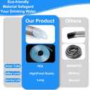 Refrigerator water line - 8 FT Premium Stainless Steel Braided Ice Maker Water Line,Food grade PEX Inner Tube Fridge Water Supply Line with 1/4" Compression Fittings for Refrigerator Ice Maker