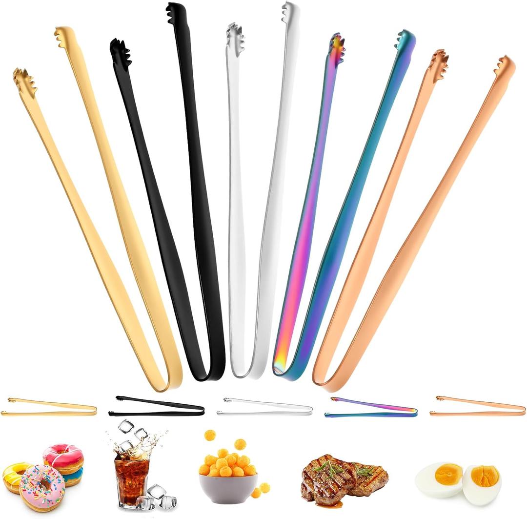 5 Pcs Egg Chalaza Removal Tool, 6 Inch Stainless Steel Eggs Separators for Yolk, Multipurpose Egg Membrane Chalaza Removal Tool Kitchen Tongs for Cooking Cake Bakers Pastry Chefs