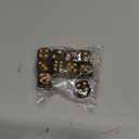 10PCS Polyhedral Dice D6 Dice 16mm Acrylic Dice Game Dice for RPG MTG DND Dice Table Games (Black Gold)
