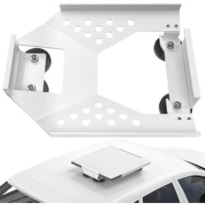 for Starlink Mini Mount, Magnetic Starlink Mini Car Mount Base Suction Cup Accessories Truck RV Flat Rack Roof Sunroof Kit Boat V4for Camping, High-Speed & Extreme Conditions (White)
