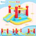 Bounce House with Blower & Slide, (10FT X 10FT X 7FT) Kids Bouncy Castle for Indoor/Outdoor Play, Birthday Parties, Backyard Fun Inflatable Bounce House for Kids 3-6, Jump House for Toddlers