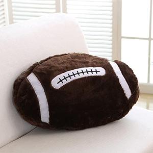 XIZHI 22" Rugby Plush Pillow - Fluffy Durable Stuffed Football Throw Pillow, Soft Sports Toy, Brown