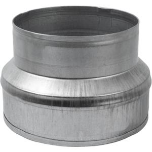 6" to 5" Inch Galvanized Steel Round Duct Reducer - Pipe Fitting Increaser Reducer - Drain, Waste and Vent Conduit Transition Adapter - Metal Tube Reducing Coupling