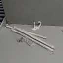 2 Pack Wrap Around Curtain Rods,White Curtain Rods 28 to 48 Inch,5/8 Inch Adjustable Blackout Curtain Rod Set with Bracket,Room Darkening Window Rod,Metal Hidden Curved Drapery Rods 28-48",White