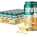 Zevia Zero Sugar Soda, Cream Soda, 12 oz Cans (24-Pack) – Naturally Sweetened, Non-GMO Project Verified, Gluten-Free, Vegan, BBD 06-05-2027