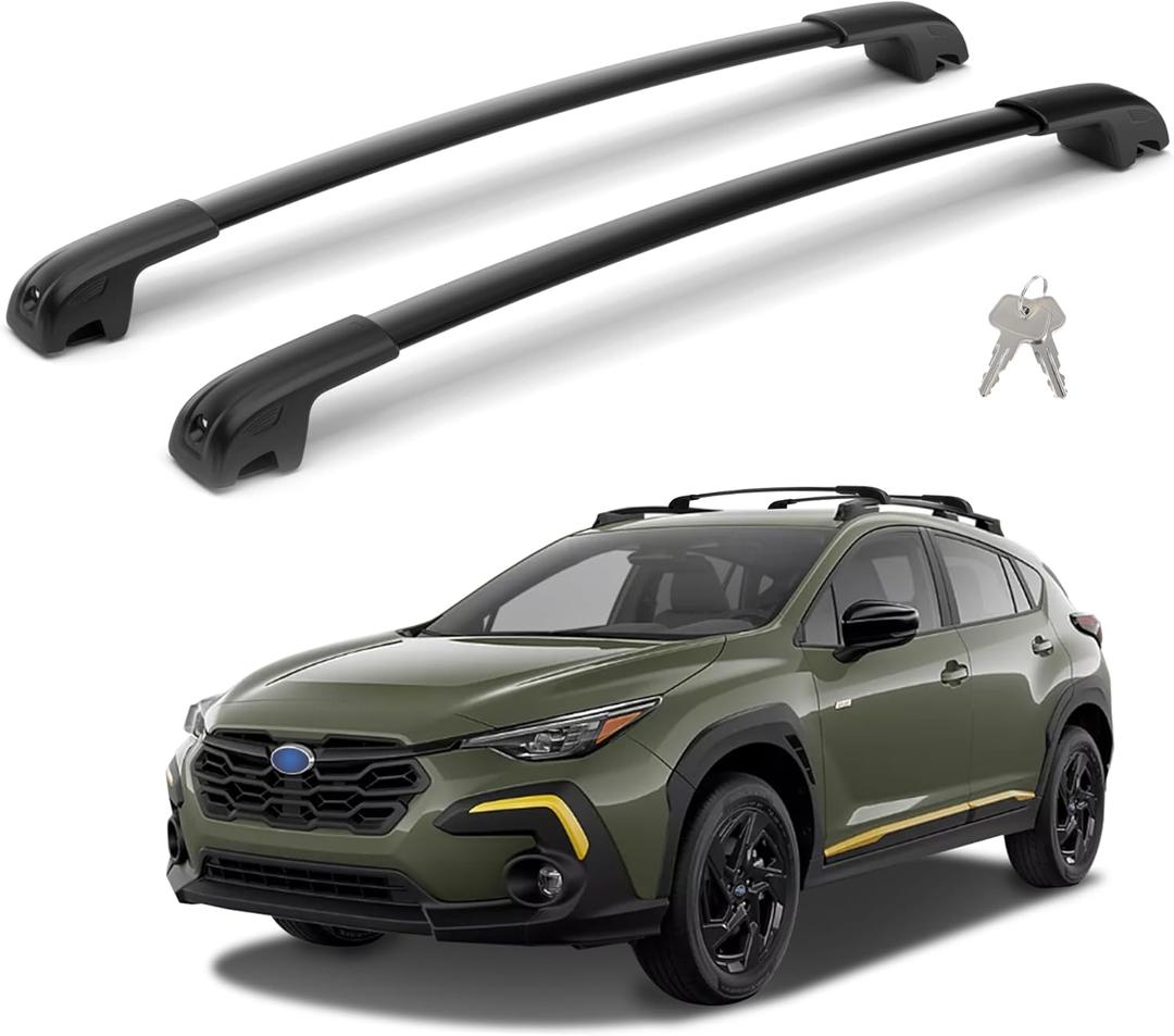 300Lbs Lockable Roof Rack Crossbars Compatible with 2024 2025 2026 Subaru Crosstrek(Not for Wilderness), Heavy Duty Aluminum Cross Bar Fit Luggage Luggage Kayaks Bicycles Snowboard