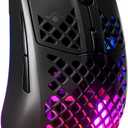SteelSeries Aerox 3 Wireless - Holey RGB Gaming Mouse - Ultra-lightweight Water Resistant Design - 18K DPI TrueMove Air Optical Sensor- Onyx