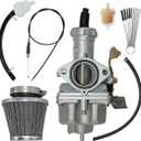 PZ27 Carburetor Fit for 4 stroke 125cc 150cc 200cc 250cc ATV Fit for Honda FourTrax 200 TRX200 TRX200D TRX200SX Fit for Honda ATC185S ATC200M With Throttle Cable
