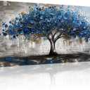 Lapremoly Framed Wall Decor For Living Room Wall Art For Office Bedroom Decor Tree Panoramic Landscape Wall Paintings Canvas Prints Textured Abstract Pictures Artwork Modern Home Decorations