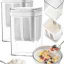 Yogurt Strainer 2Pack, 19oz/562ml Thick Greek Yogurt Milk Filter, Food Strainer, Greek Yogurt Strainer with Stainless Steel Fine Mesh Bag and Lid for Yogurt, Soybean Milk, Kefir, Berries, Fruit Juice