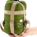 ECOOPRO Warm Weather Sleeping Bag - Portable, Waterproof, Compact Lightweight, Comfort with Compression Sack - Great for Outdoor Camping, Backpacking & Hiking-83 L x 30" W Fits Adults, Olive Green
