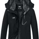 Diamond Candy Women's Winter Ski Jacket Hooded Windproof Warm Jackets Snow Waterproof Rain Coat (X-Large)