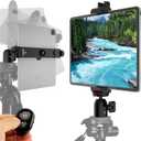 KobraTech TabMount 360 iPad Tripod Mount Holder | Includes Swivel Ball Head and Bluetooth Remote | KobraTech iPad Holder for Tripod (Mount Only)