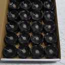 Homemory 24-Pack Melting Black Candles Battery Operated Tea Lights, Halloween Flameless Flickering Candles, Ideal for Holiday Decor, Theme Party, 1.58" Dia X 1.2''H, Warm White Glow