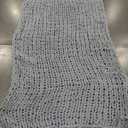 Soft Chunky Knit Blanket, 60X80 in Handmade Thick Chenille Yarn Throw Without Shedding & Raveling, Aesthetic & Cozy Home Decor with Couch Sofa Bed, Gift Pack, Airy Blue