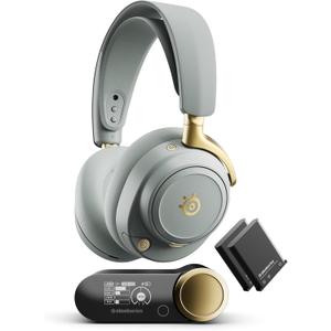 SteelSeries Arctis Nova Elite - Hi-Res Wireless Gaming Headset 96kHz/24bit Carbon Fiber Speakers ANC AI Noise Rejection App 2.4GHz + BT Multi-Source Mix OmniPlay PC+PlayStation+Xbox