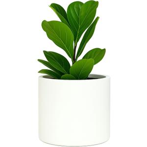 Fox & Fern Plant Pot, Large Plant Pots for Indoor & Outdoor, UV & Frost Resistant Plant Vase with Drainage Plug, Fiberstone, Large Indoor Pots for Plants & Flowers, House Indoor Plant Pot, Single Pot