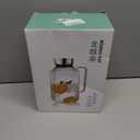 RORA Glass Pitcher with Lid and Spout, 1.5 L Water Pitchers with Handle Large Jug for Hot or Cold Beverage