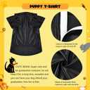 Dog Graduation Cap and Gown, Dogs Cats Graduation Holiday Halloween Costume Accessory(Black,Small)