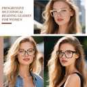 Progressive Multifocus Reading Glasses for Women Oversized Blue Light Blocking Computer Progressive Readers
