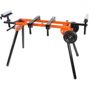Miter Saw Stand with Pedestal Roller, Stainless Steel Portable Work Support Stand for Workshop Tools, 500 Lb Max Table Saw Stand Miter Saw Table, Folding Table Saw