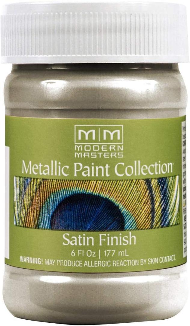 6 oz Modern Masters ME206 Champagne Metallic Paint Collection, Satin Water-Based Decorative Metallic Paint 6 oz Modern Masters ME206 Champagne Metallic Paint Collection, Satin Water-Based Decorative Metallic Paint