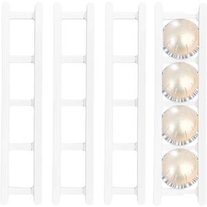 4 Sets Adhesive Coffee Capsule Holders, ABS Wall Mounted Coffee Pod Holders with Adhesive Strips and Extended Fixed Brackets Suitable for Storage & Displaying