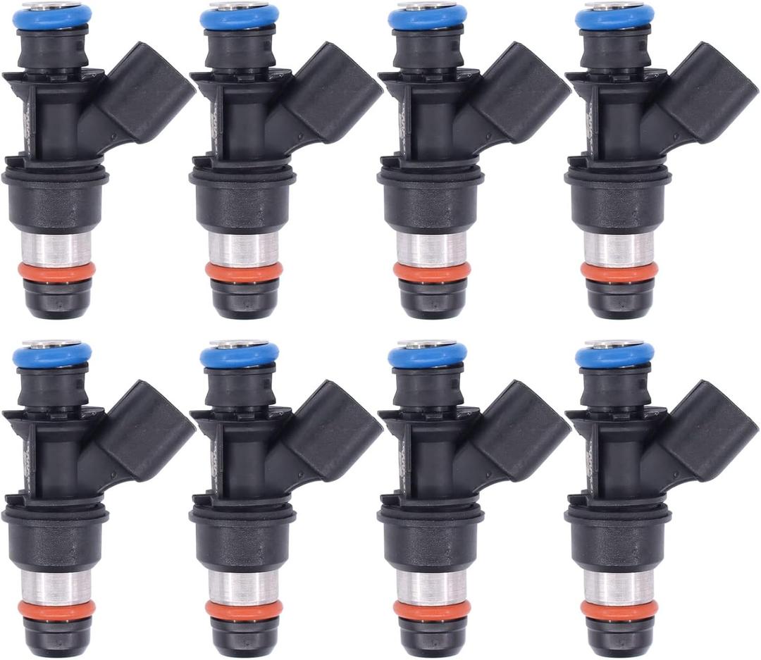 NewYall Pack of 8 Fuel Injector for 2007-2009 4.8L 5.3L 6.0L 6.2L Envoy Sierra Yukon Savana SSR Trailblazer Avalanche Silverado Suburban Tahoe Express Saab 9-7X 12580681