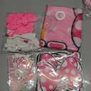 Pink Mouse Birthday Party Decorations, Serves 16 Guests Mouse Theme Party Set, Include Disposable Tableware Set, Balloons, Backdrop, Cake Topper, Paper Plates and More Party Supplies for Girls
