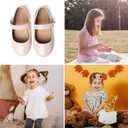 FUNKYMONKEY Toddler/Little Girl Mary Jane Dress Shoes Casual Slip on Ballet Flat, Size 6