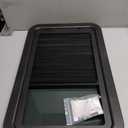 806621 RV Window Complete Window Kit, RV Thin Pleated Shade Replacement for RV Entry Doors, Compatible with Lippert RV Entry Doors, Black