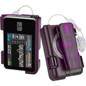 Tslim x2 Pump Case with Clip, Tandem Tslim Pump Case with 360 Rotatable Clip, Tandem Tslim x2 Pump Accessories, Friendly to Screen Protector, Compatible with t:Slim, t:Slim G4 (Purple)