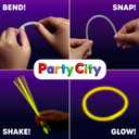 Party City 100 Glow Sticks Bulk Party Pack 8 Neon Glow in the Dark Party Supplies, Glowsticks with Connectors Bracelets & Necklaces, Light Up Favors for Kids, Adults, Birthdays, Parties, Decorations