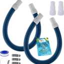 U.S. Pool Supply 1.5" Heavy-Duty Above Ground Pool Hose Replacement Kit - 2 Durable 3 Foot Hoses, 2 Connection Adapters, 4 Clamps - Compatible with Intex Pool Filter Pumps