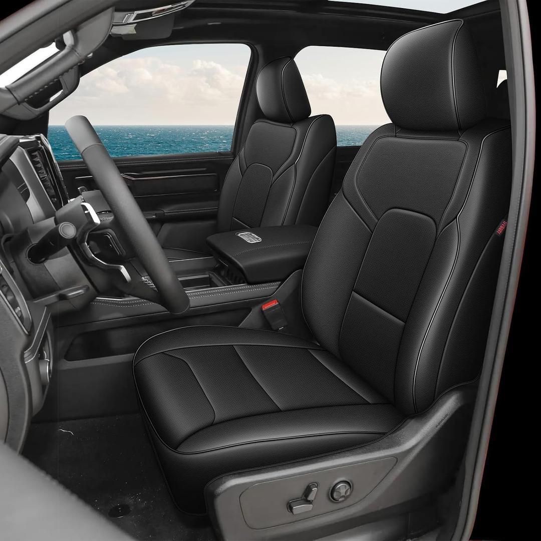 TTX LIGHTING Custom Fit Seat Covers for Dodge Ram 2500: 2019 2020 2021 2022 2023 2024 Waterproof Seats Cover Full Set Black