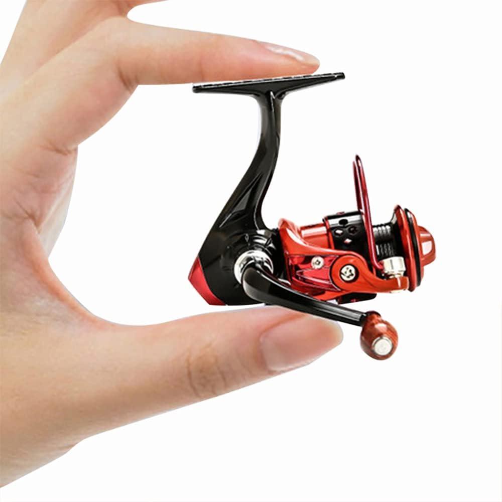 Gigicloud Full Metal Fishing Reel Small Metal Spinning Wheel Mini Compact 150 Pocket Spinning Reel for Carp Fishing Lure No Gap Configuration