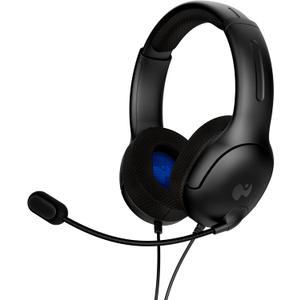 PDP AIRLITE Wired Stereo Gaming Headset, Officially Licensed by Sony PlayStation 5, PS5/PS4/PS3/PC, Lightweight Durable Headphones, 3.5mm audio jack, Noise-canceling Flip-to-Mute Mic, Black