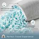 ACCURATEX Camping Pillow-100% Cotton Breathable Cover,Shredded Memory Foam Compressible Travel Pillow,Camping&Travel Accessories-Small Backpacking Pillow Camping Essentials for Sleeping,Car&Airplane, Gray