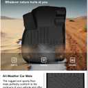 KIWI MASTER Floor Mats & Cargo Mat for 2017-2022 Honda CR-V (Tray in Lower Position), Custom Fit All Weather Car Mats, Heavy Duty TPE Floor Liners, Front & Rear & Tray Trunk Mat Set, Black