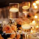 Set of 48 Waterproof Flameless Floating Tealights, 120+ Hour Warm White Battery Flickering LED Tea Lights Candles - Wedding, Party, Centerpiece, Pool & SPA.