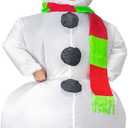 Inflatable Christmas Snowman Suit, Unisex Adult Fancy Dress Costume, Cosplay Party Funny Clothes with Scarf for Adult (with Blower)
